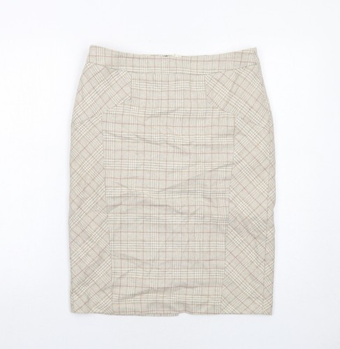 Next womens beige plaid wool - womens,