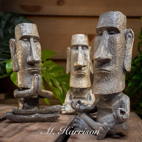 Easter island head ornaments - easter,