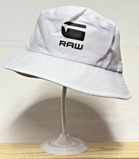 G-Star Raw Bucket Hat White One Size Festival & Summer Adult Men's Cotton New