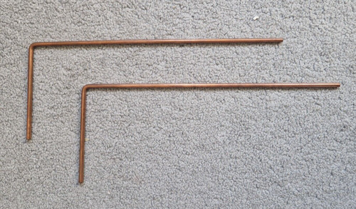 Piece copper dowsing rod set - 2,