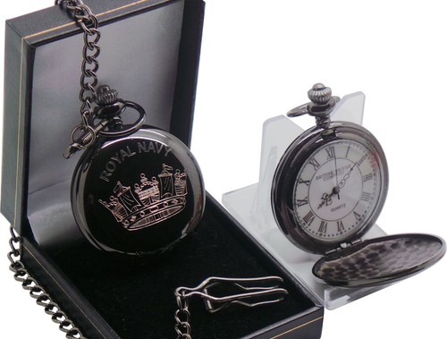 Royal navy pocket watch - navy, gloss