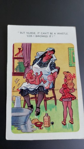 Vintage saucy postcard - vintage, comic