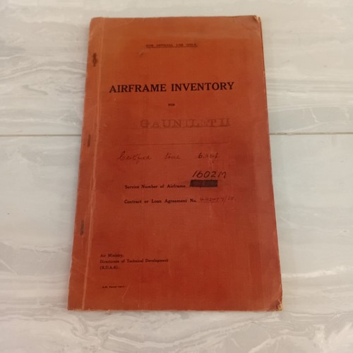 Gloster gauntlet airframe - gloster,
