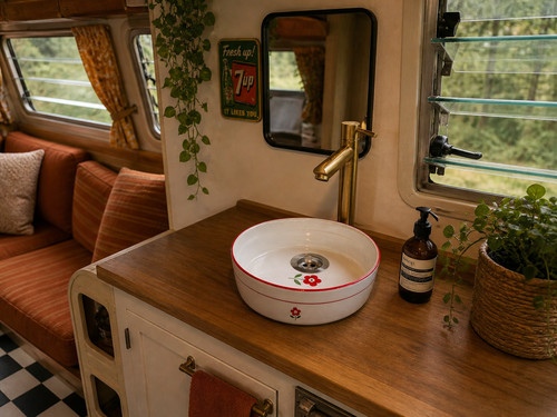 Little bloom ceramic campervan - little,