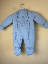 Baby blue pram snowsuit all in