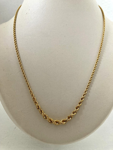 Tjc 18ct gold graduated rope - -18ct,