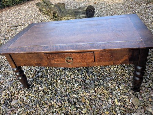 Wooden coffee table with - coffee,
