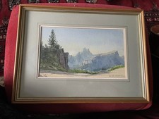 Original Watercolour Painting By Jill M Aldersley Of Cortina Dolomites
