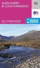 Glen Garry Loch Rannoch Landranger Map 42 Ordnance Survey Latest 