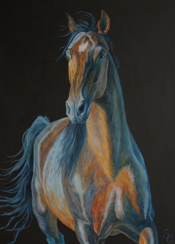 Horse original painting x - original,