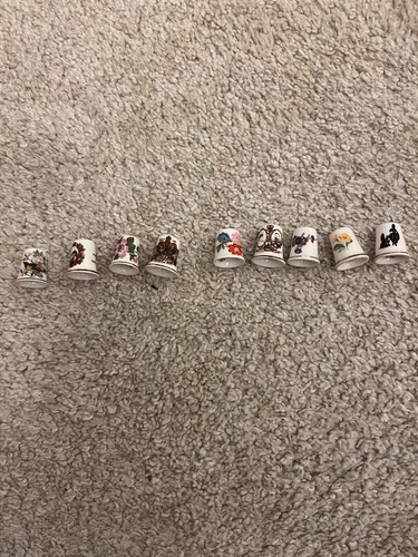 Vintage bone china thimbles - vintage,
