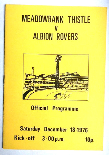 Meadowbank thistle albion - meadowbank, v