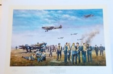 Churchills Few Signed Aircraft Print By David Pritchard. 