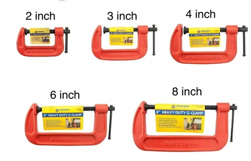Heavy duty red clamp - red, iron