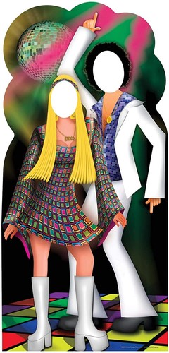 Disco couple stand lifesize - disco, stand-in