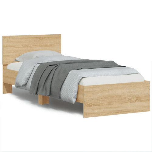 Walplus sonoma oak bed - walplus,
