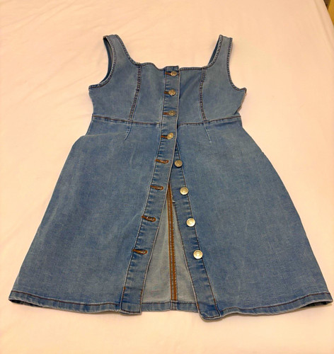 Primark blue denim pinafore - blue,