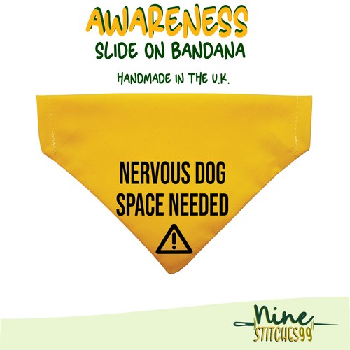 Nervous dog bandana - bandana, yellow