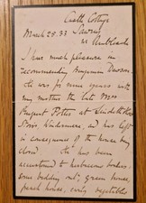 BEATRIX POTTER ORIGINAL  HANDWRITTEN SIGNED LETTER