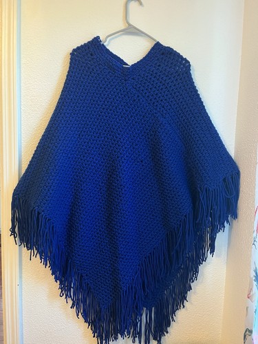 Handmade crochet poncho 40 - handmade, xl