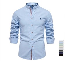 Men's Cotton Stand Collar