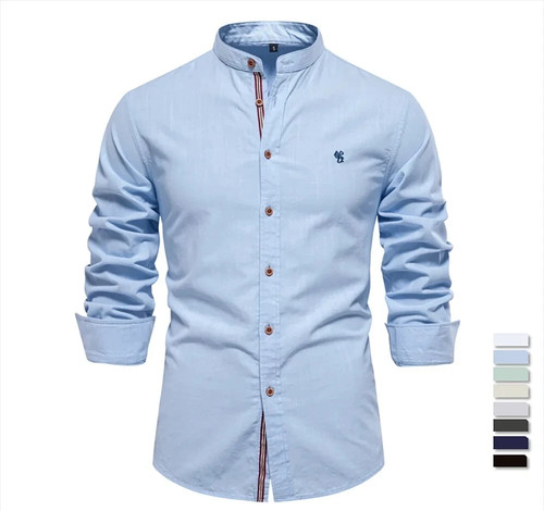 Men cotton stand collar - stand,