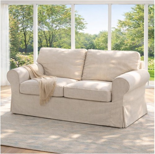 Polyester flax sofa cover - flax,