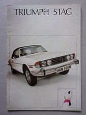TRIUMPH STAG orig 1975 UK Mkt Sales Brochure - #T911.3.75