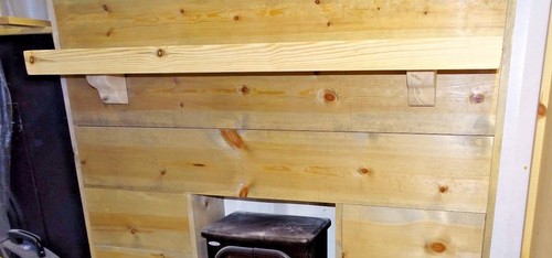 Real pine mantle - mantle, shelf