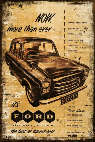 Ford motor car 1950s advert - ford,