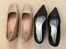 ladies shoes X 2 pairs M&S and Joanna Hope. New and VGC black and nude