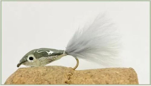 Barbless grey epoxy minnow fry - epoxy,