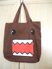 Domo Kun Ecobag Shopping Eco Tote Bag Brown Zipped Shoulder 42cm
