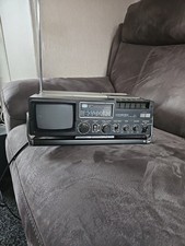 Hanimex Portable Radio Cassette TV 5" Black & White Screen Player 531-1