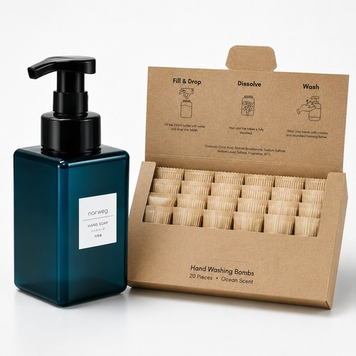 Foaming hand soap tablets - hand,