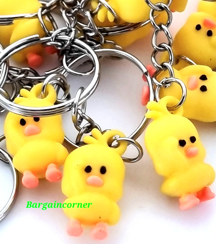 Duck keyring little saluting - keyring,