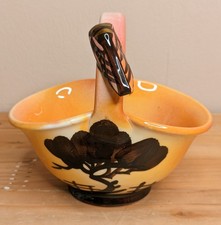 Vintage Cicada Ceramic Basket