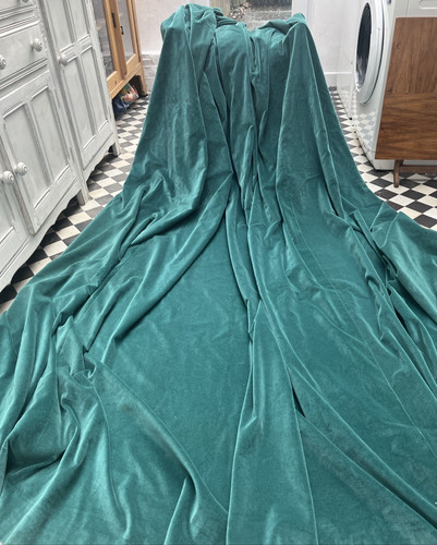 Vintage cotton velvet curtain - vintage,
