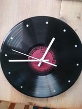 Novelty Plate Size Vinyl Style Record Player Quirky Retro Clock Gift Idea 