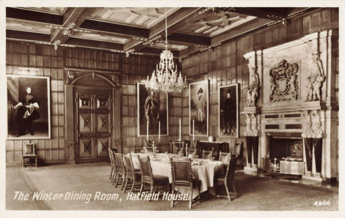 Postcard hatfield house winter - postcard,