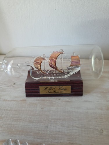 Ship glass bottle hms - a,