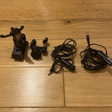 4 x Car Phone Holder Adapter Power Cord Charger Mount Black Bundle Set