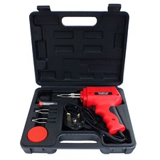 VOCHE® 175W ELECTRIC SOLDERING IRON GUN KIT & 3 TIPS & CASE & SOLDER WIRE 230V