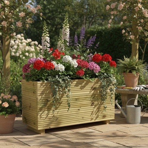 Large decking patio planter - patio,
