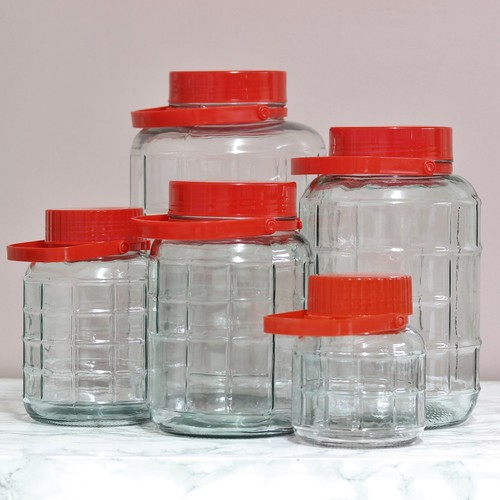 Large glass pickle preserve - glass,