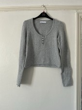 Grey Cropped Jumper, Women