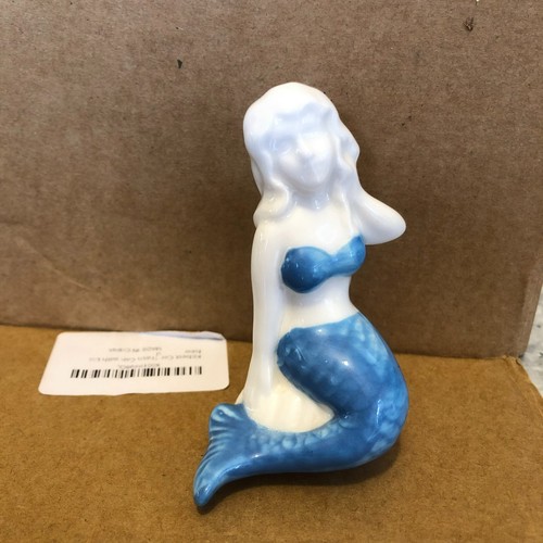 Small blue white mermaid - small, blue/white