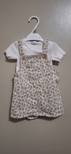 Leopard Print Denim Pinafore