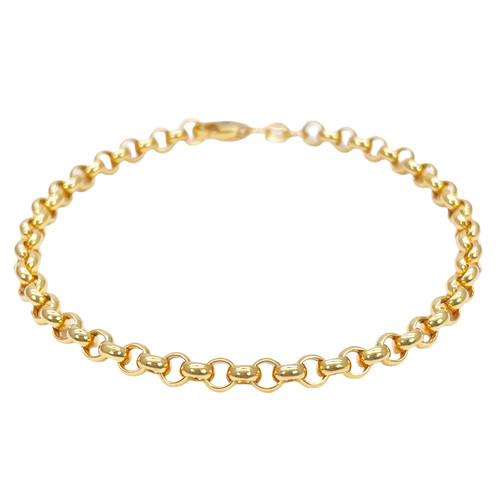 22ct gold rolo bracelet high - 22ct,