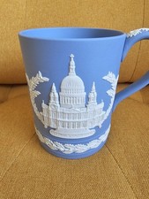 WEDGWOOD Blue Jasper Ware Christmas Mug 1972 - St Paul's Cathedral